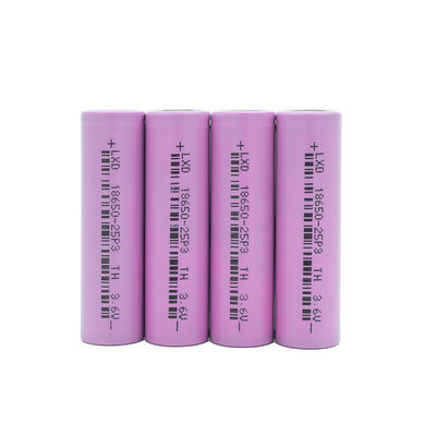 품질  3C Max 3.6v 2500mah 18650 Lithium Ion Battery Lithium Cylindrical Cells 공장