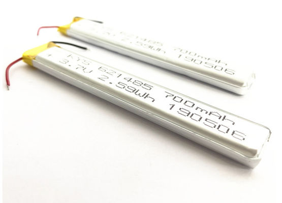 621485 601585 651485 3.7v(3.8v) 700mah 스트립용 리튬 이온 폴리머 배터리 Led 조명