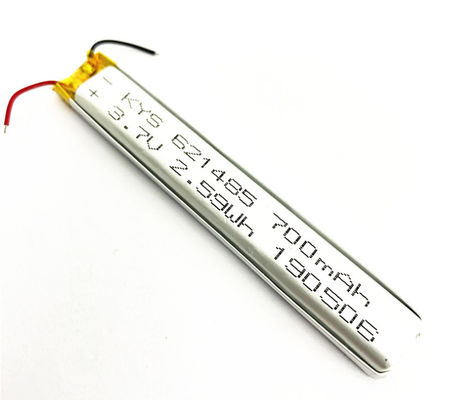 621485 601585 651485 3.7v(3.8v) 700mah 스트립용 리튬 이온 폴리머 배터리 Led 조명