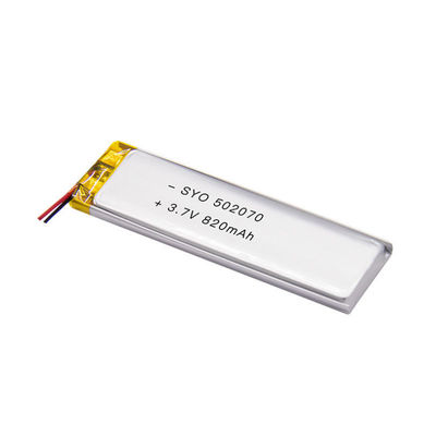 딥 사이클 602749 820mAh 3.7볼트 리튬 이온 폴리머 배터리