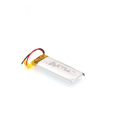 RoHS 승인 602040P 3.7 V 400mah 재충전 전지 높은 방전 비율