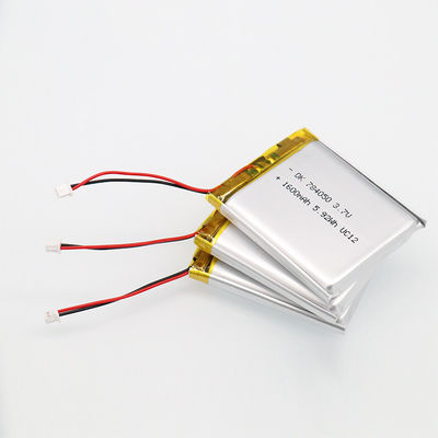 똑똑한 착용할 수 있는 의료 기기를 위한 3.7v 1600mah 리튬 이온 중합체 건전지를 도달하십시오