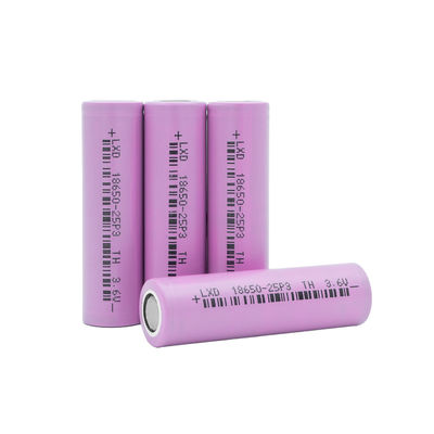 3C 최대 3.6v 2500mah 18650 리튬 이온 배터리 리튬 원통형 셀
